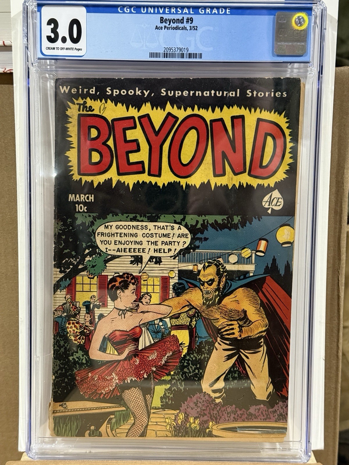 Beyond #9 (Mar 1952) CGC 3.0 ~ Cr-O/W Pages. Ace Periodicals. Pre-Code Horror.