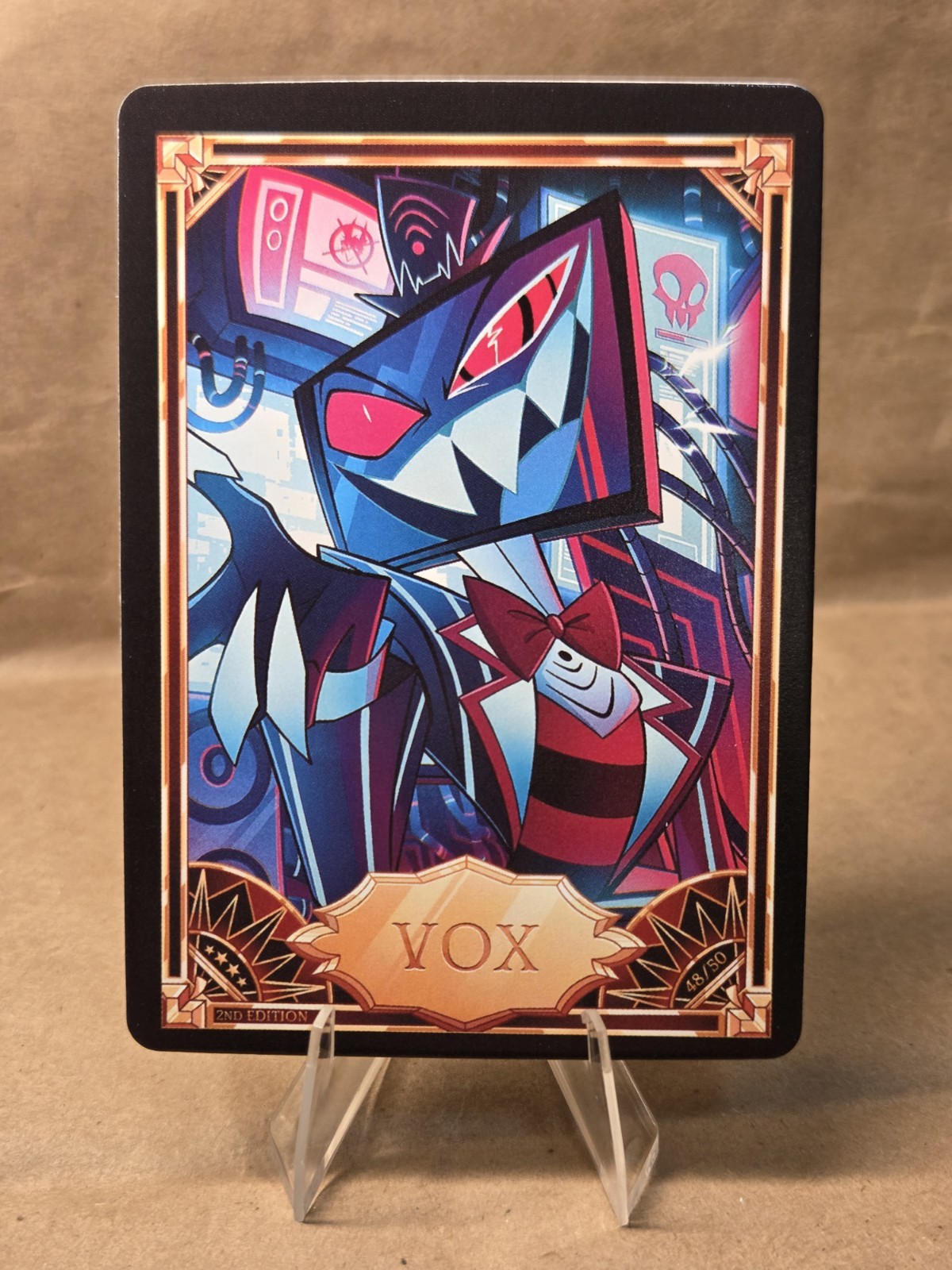 Hazbin Hotel Season 1, 2nd Edition Trading Card Vox (Ultra Rare) 48/50 Non Foil