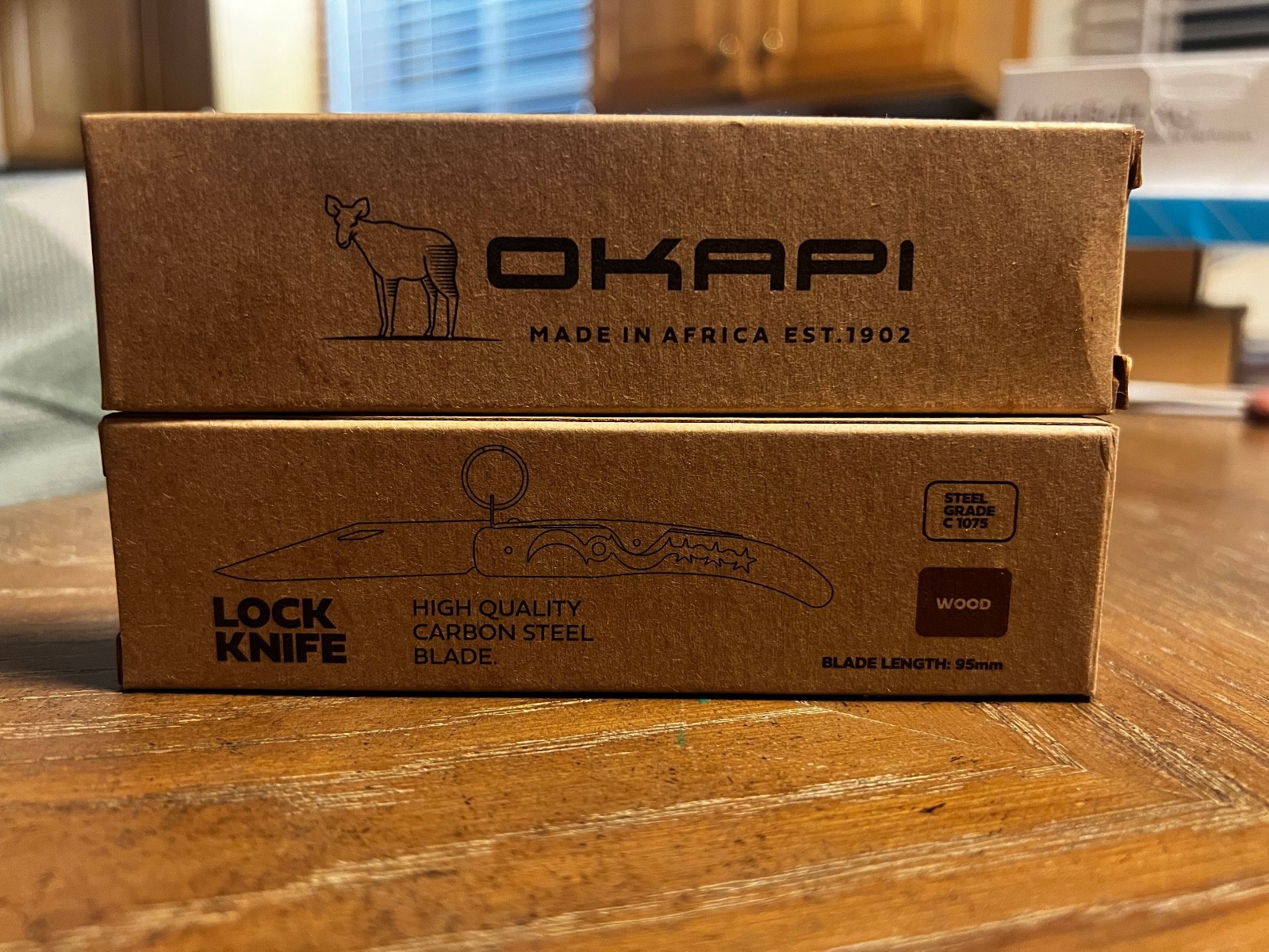 PREMIUM ORIGINAL Okapi LOCK RING Knife 907E South Africa Carbon Steel