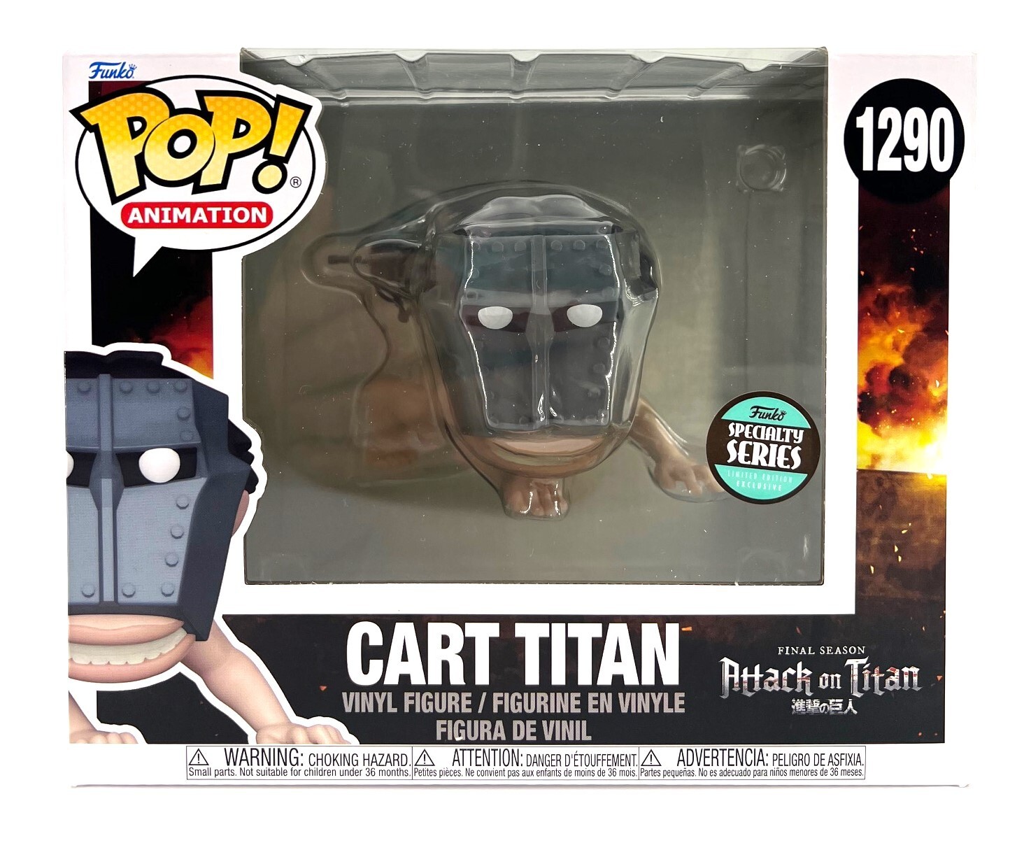 Funko Pop! Attack on Titan Cart Titan #1290 Funko Specialty Series Limited Ed