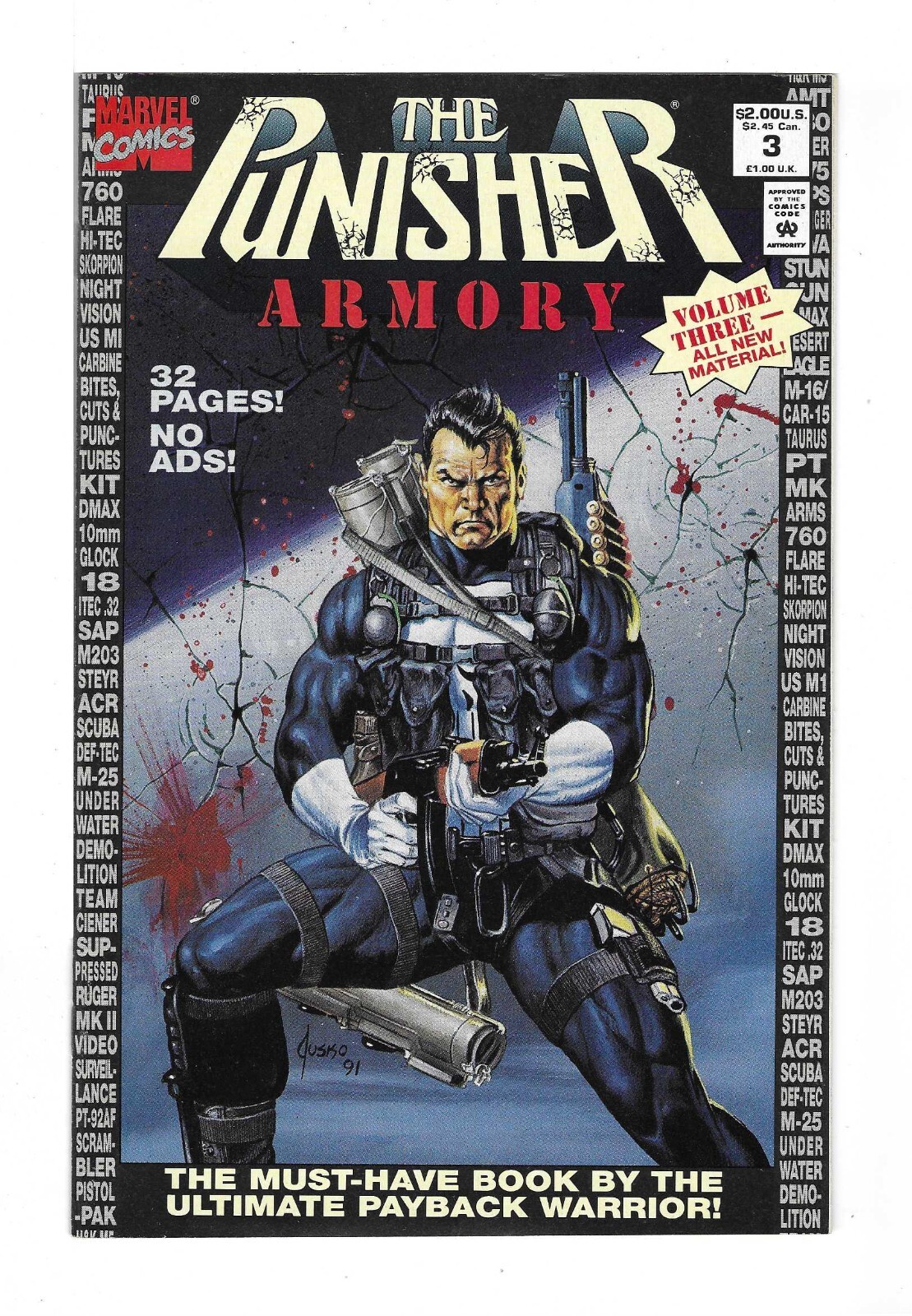 PUNISHER: ARMORY #3 — JOE JUSKO COVER! HI-GRADE! Marvel Comics! 1992! NM