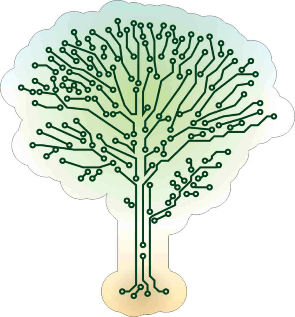 4.25in×4.5in Circuit Tree Sticker Car Bumper Stickers Vehicle Vinyl Truck Decal