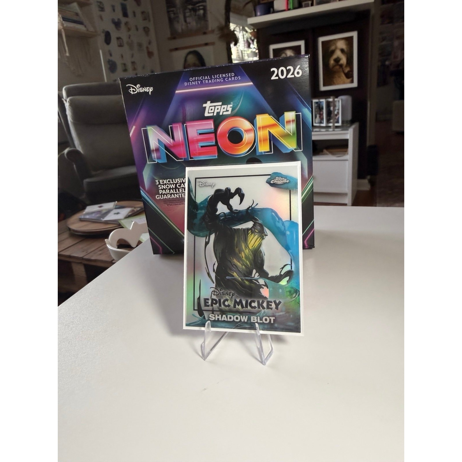 2026 Topps Disney Neon EM-25 Shadow Blot Epic Mickey Topps Chrome Insert Rare