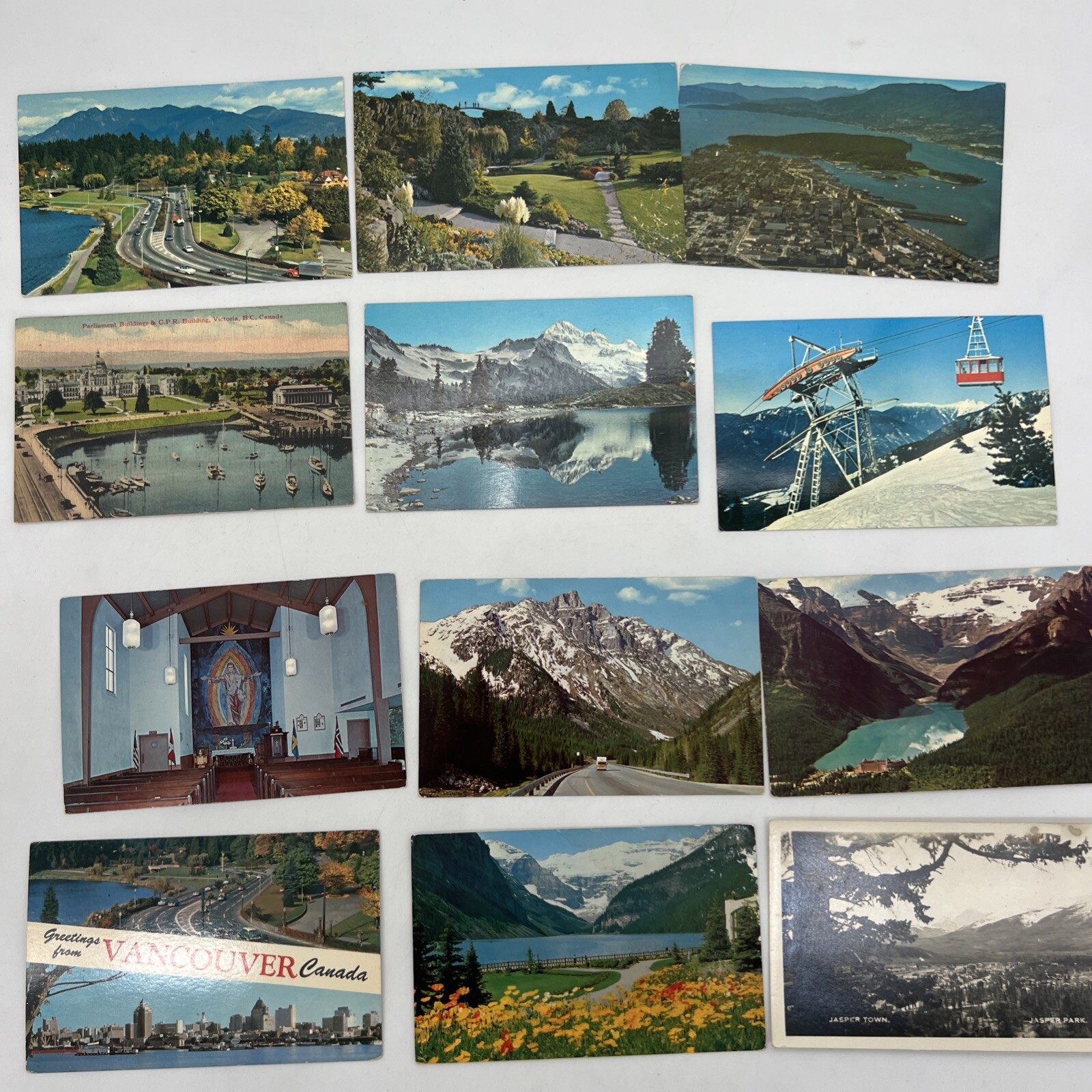 Canada Postcards- Vancouver Jasper Landscapes & More Lot of 12 Vintage UNUSED
