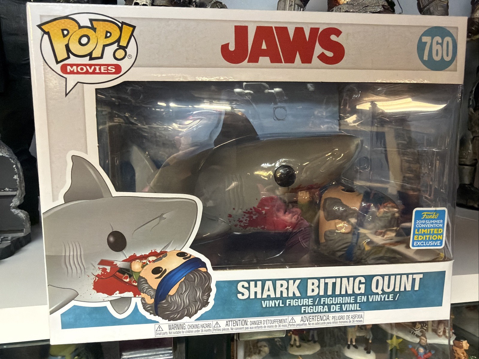 Funko Pop! Vinyl – Jaws – Shark Biting Quint – Entertainment Earth Exclusive 760
