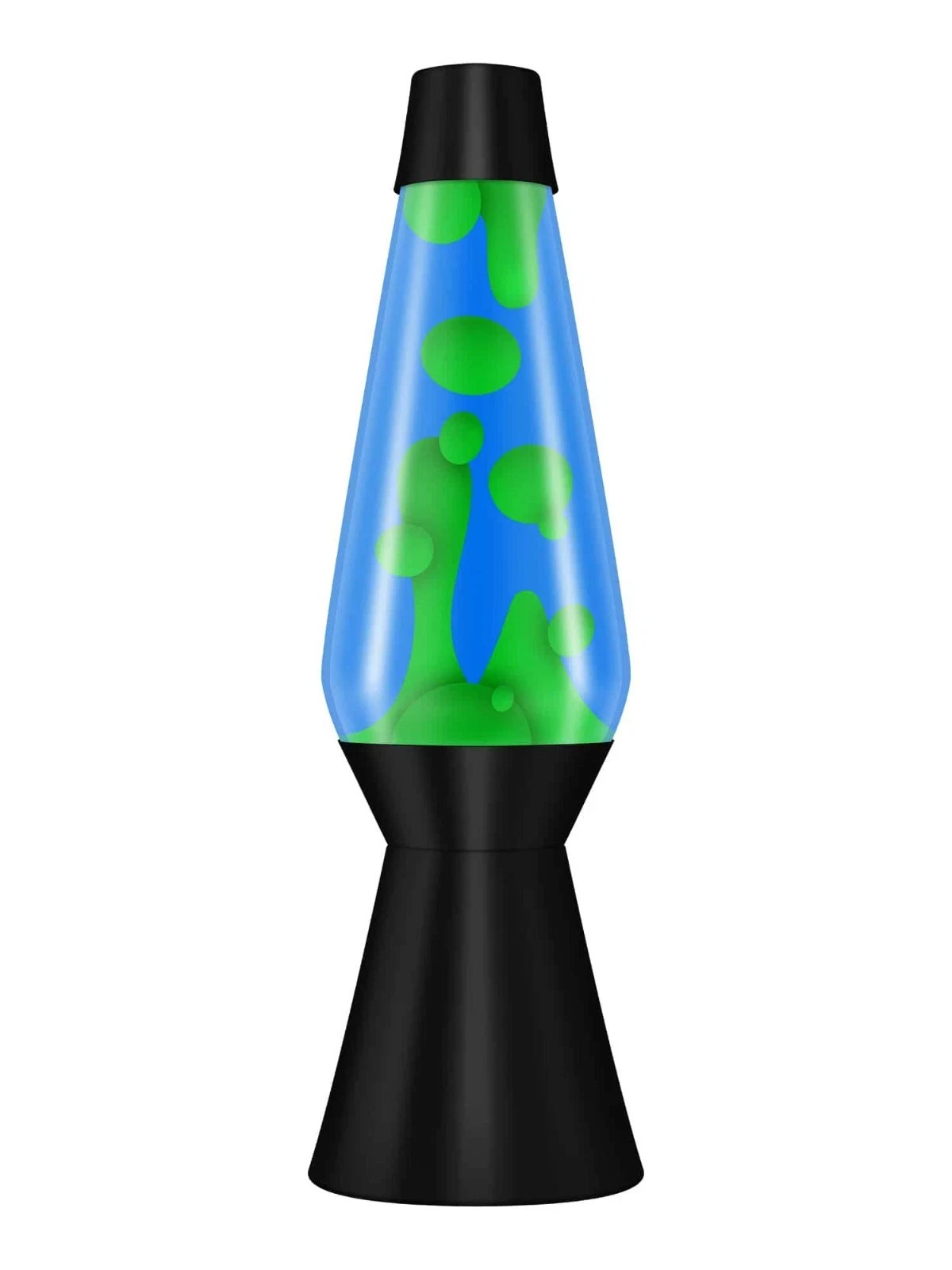 Custom Cool 27″ LAVA Lamp – Black Base/Cap Yellow Wax/Blue Liquid