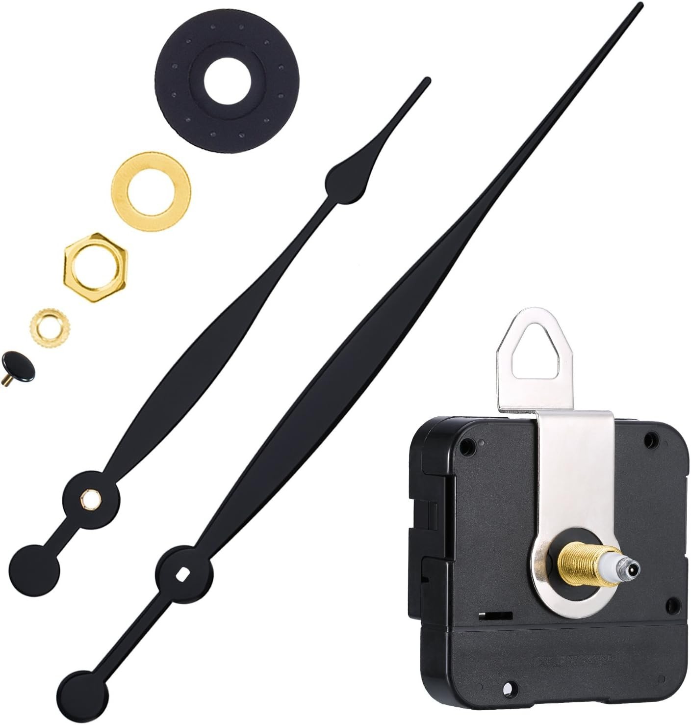 Quartz Clock Movement Replacement Parts Long Hands Silent Indoor Wall Mount