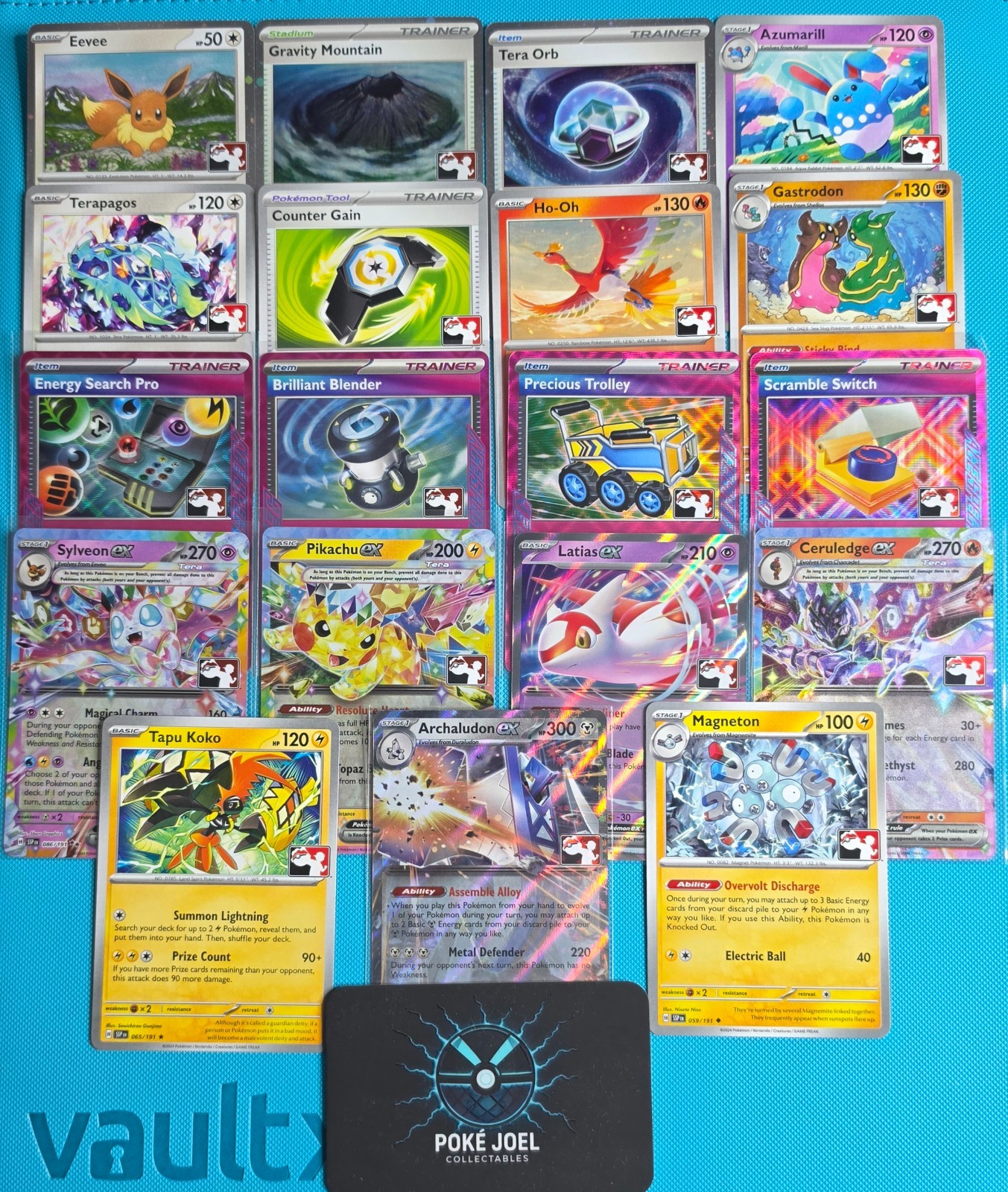 All Surging Sparks Play Promos from Prize pack Series 7 & 8 Normal, EX & Ace Spe