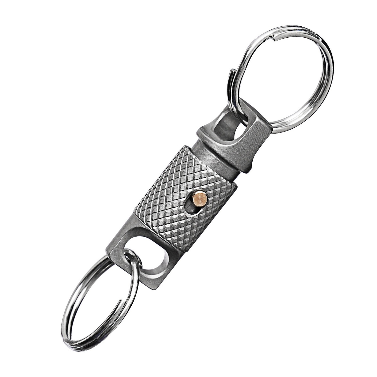 Titanium Alloy Quick Release Swivel Keychain Lock EDC Car Key Ring Clip