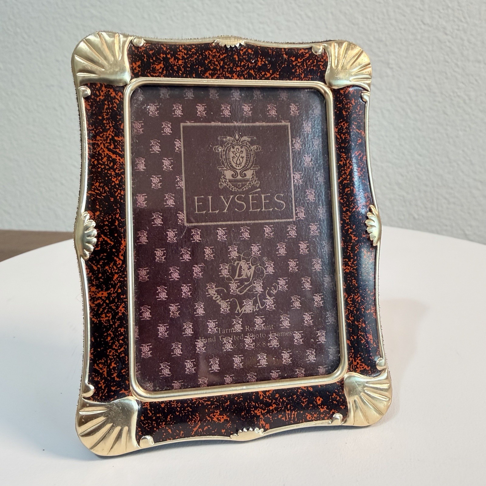VTG Mini Elysees Small Two Tones Brass Picture Frame