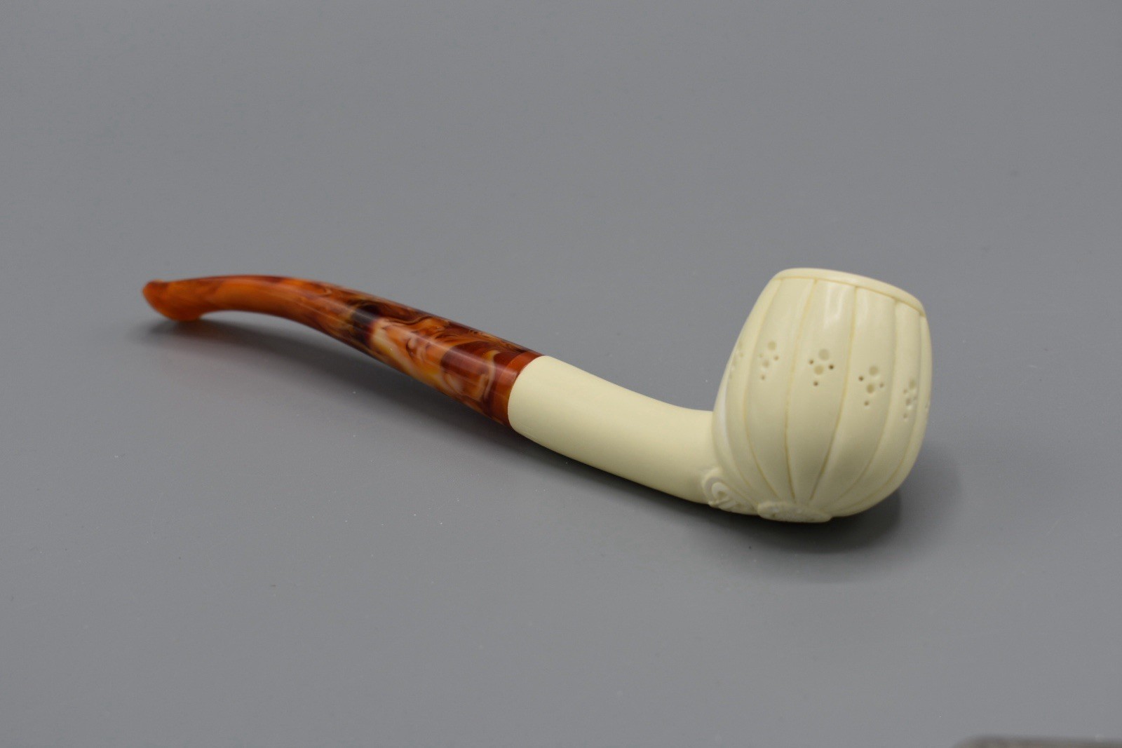 Spiral Apple Shape Pipe By Ege new-block Meerschaum Handmade W Case#1593