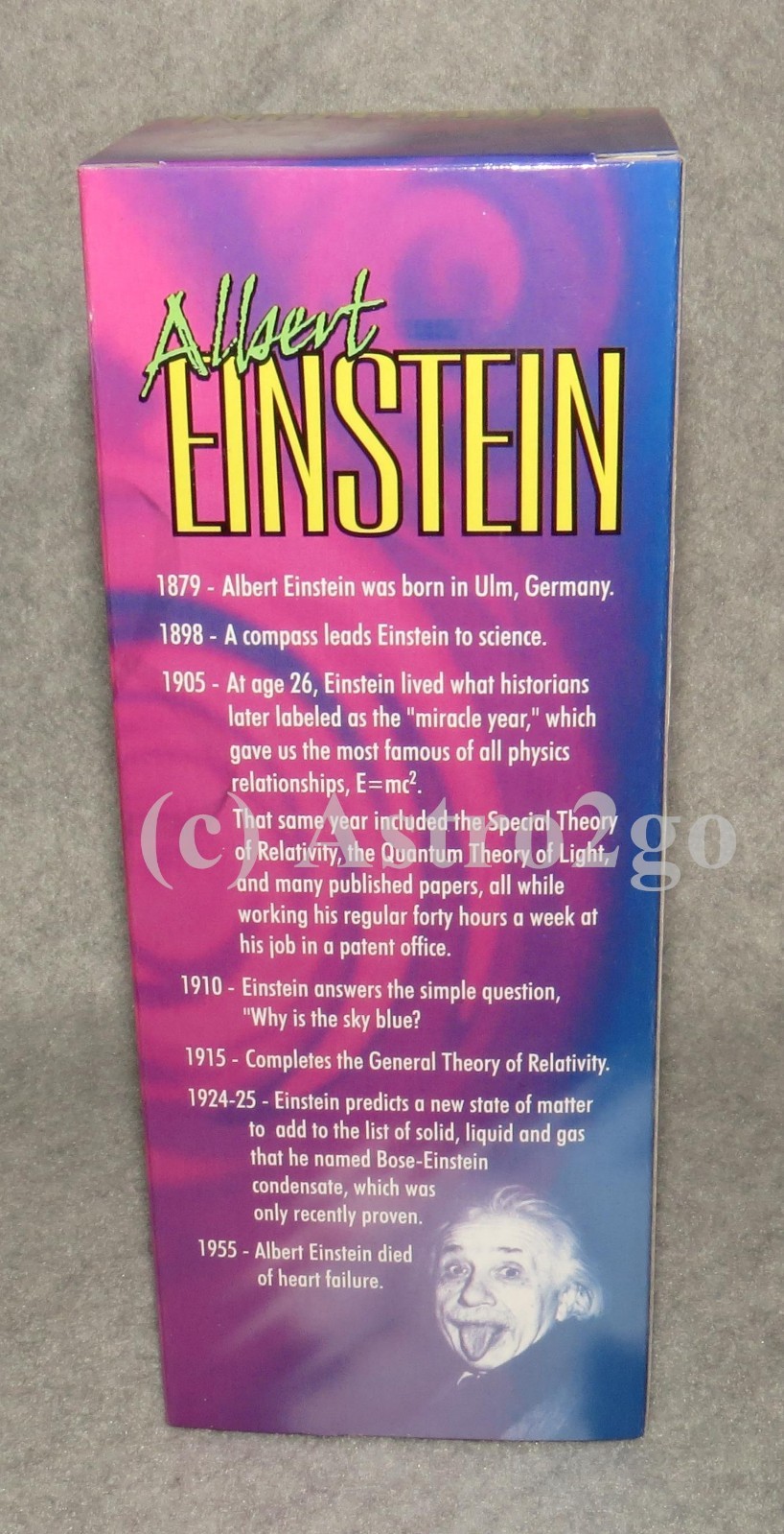 The Original ALBERT EINSTEIN BOBBLE HEAD–Bosley Bobbers MINT-RARE! New in box!