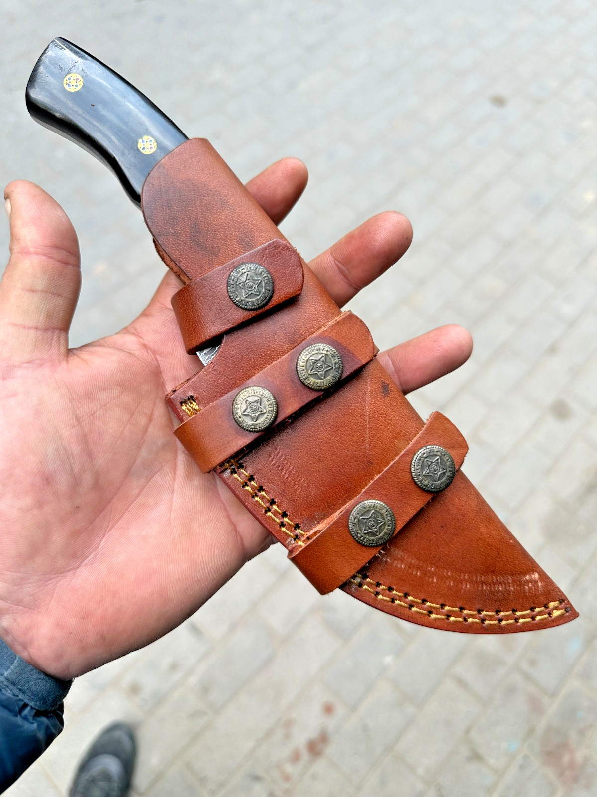 Custom HandMade Damascus Hunting Tracker Knife / Hand Forged Damascus Steel 1335
