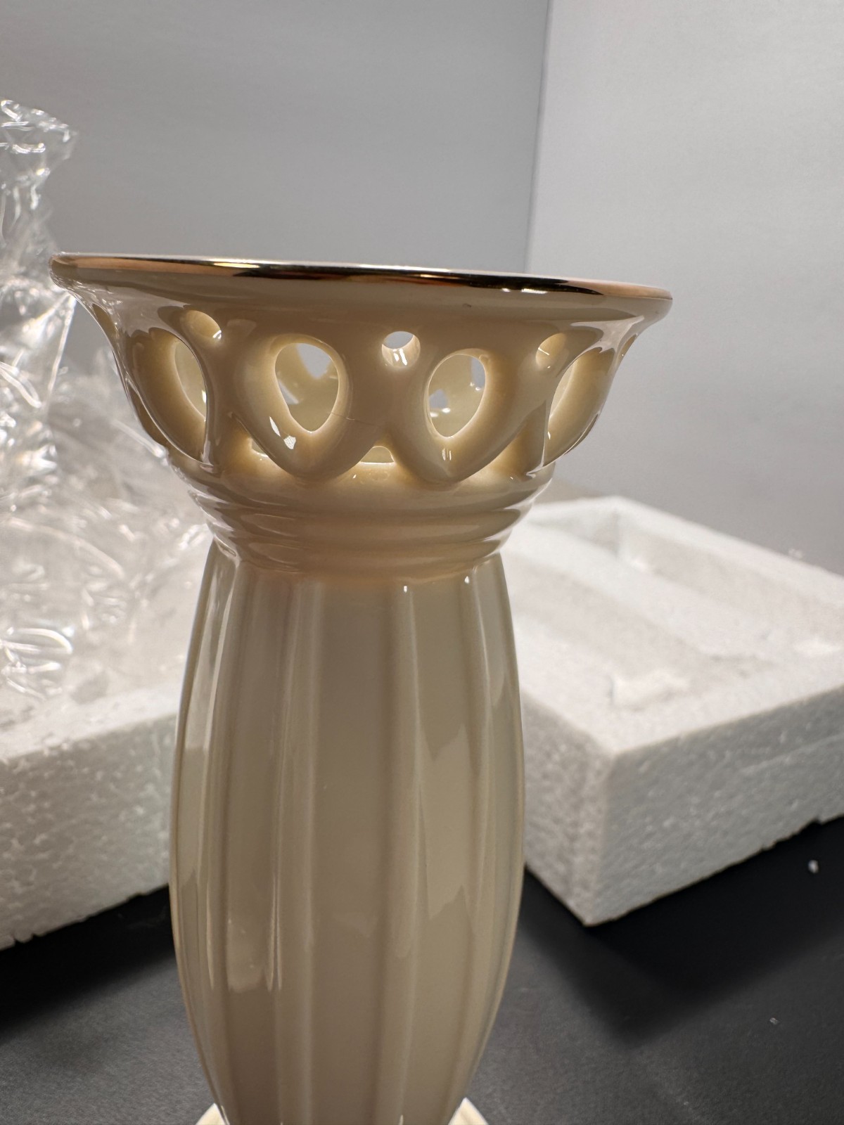 Lenox Illuminations Pleated Candlesticks – NEW IN BOX