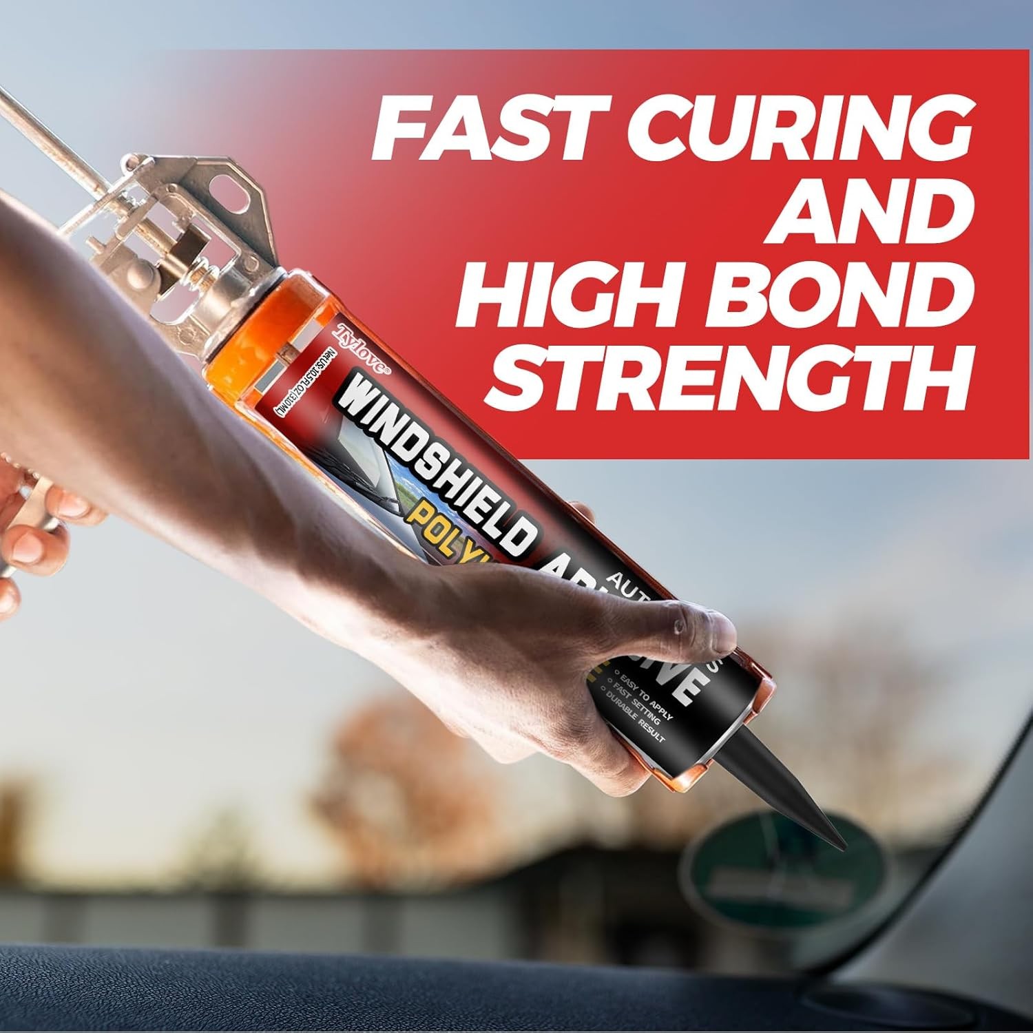 Polyurethane New Windshield Adhesive Fast Cure Auto Glass Repair Kit 310ml