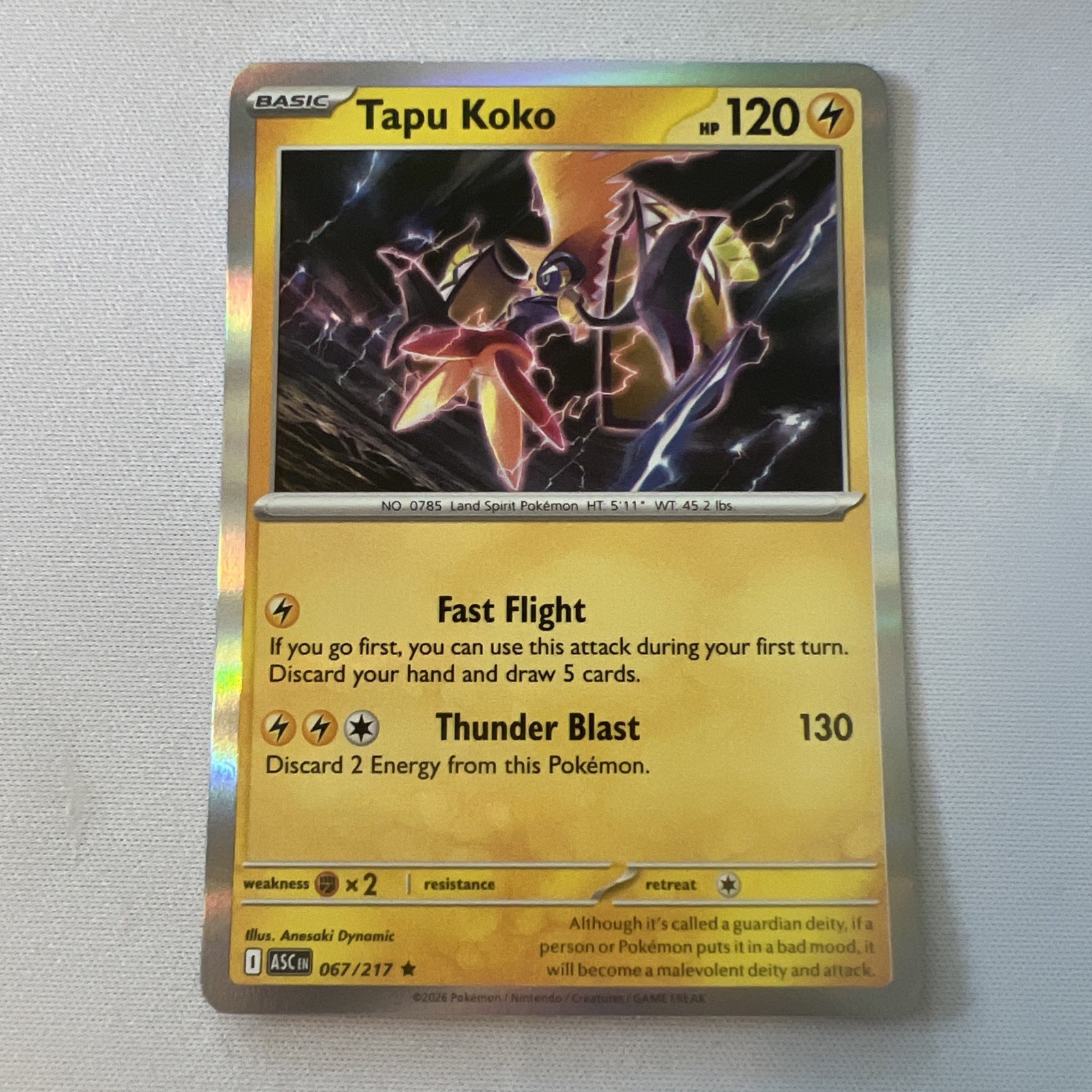 Tapu Koko Rare Holo 067/217 ME: Ascended Heroes (ASC) NM