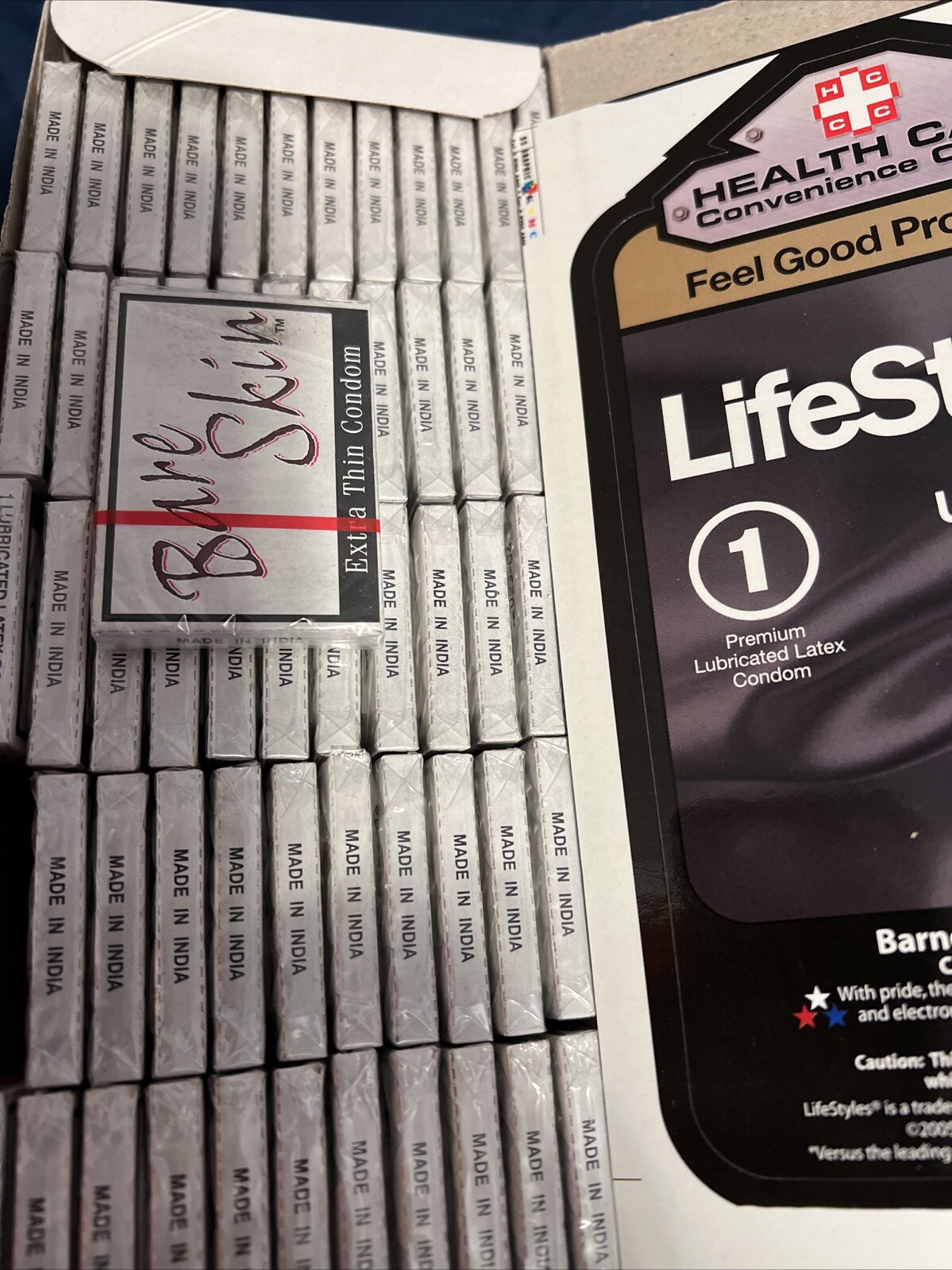 Condom Vending Machine Packages “BARE SKIN ” 72 Pieces PLUS LABEL!!