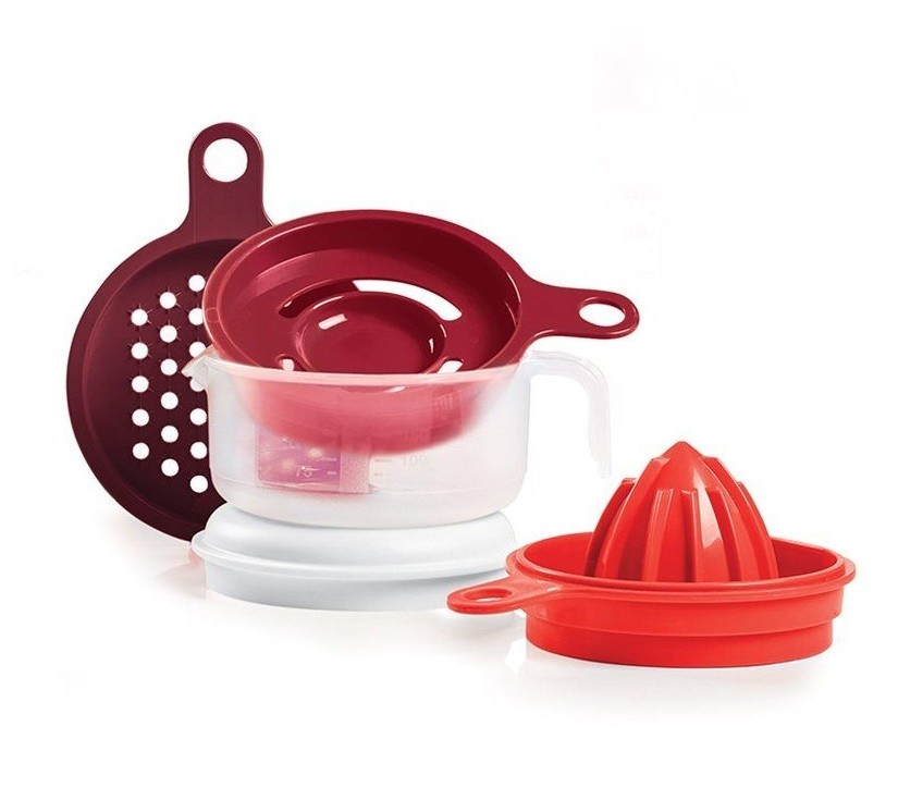 Tupperware JELLO-RING RED WHITE & BLUE COLORED DESSERT JEL-RING MOLD NEW