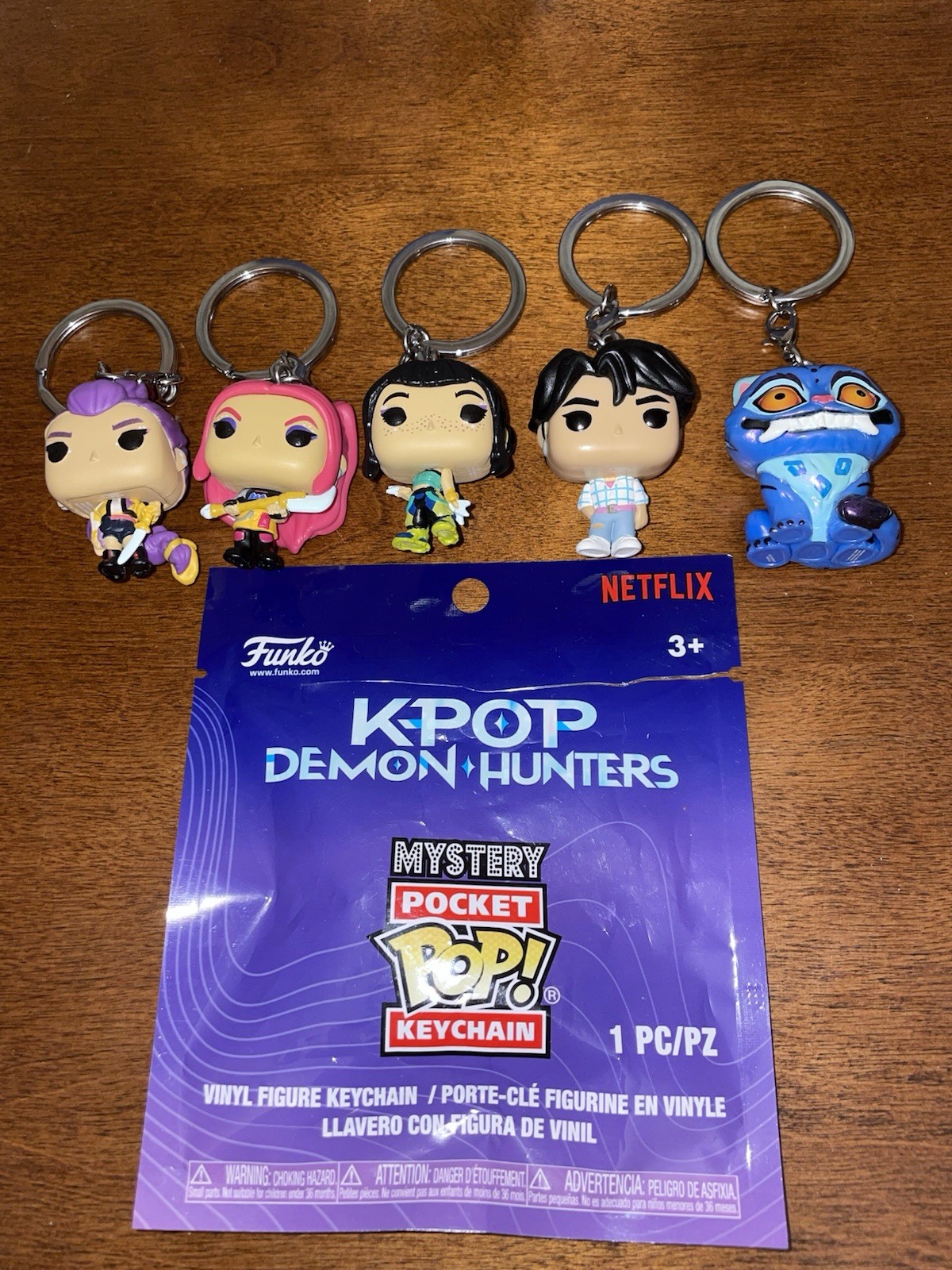 KPop Demon Hunters Mystery Funko Pocket Pop Keychain SET OF 5 Derpy Huntrix Saja