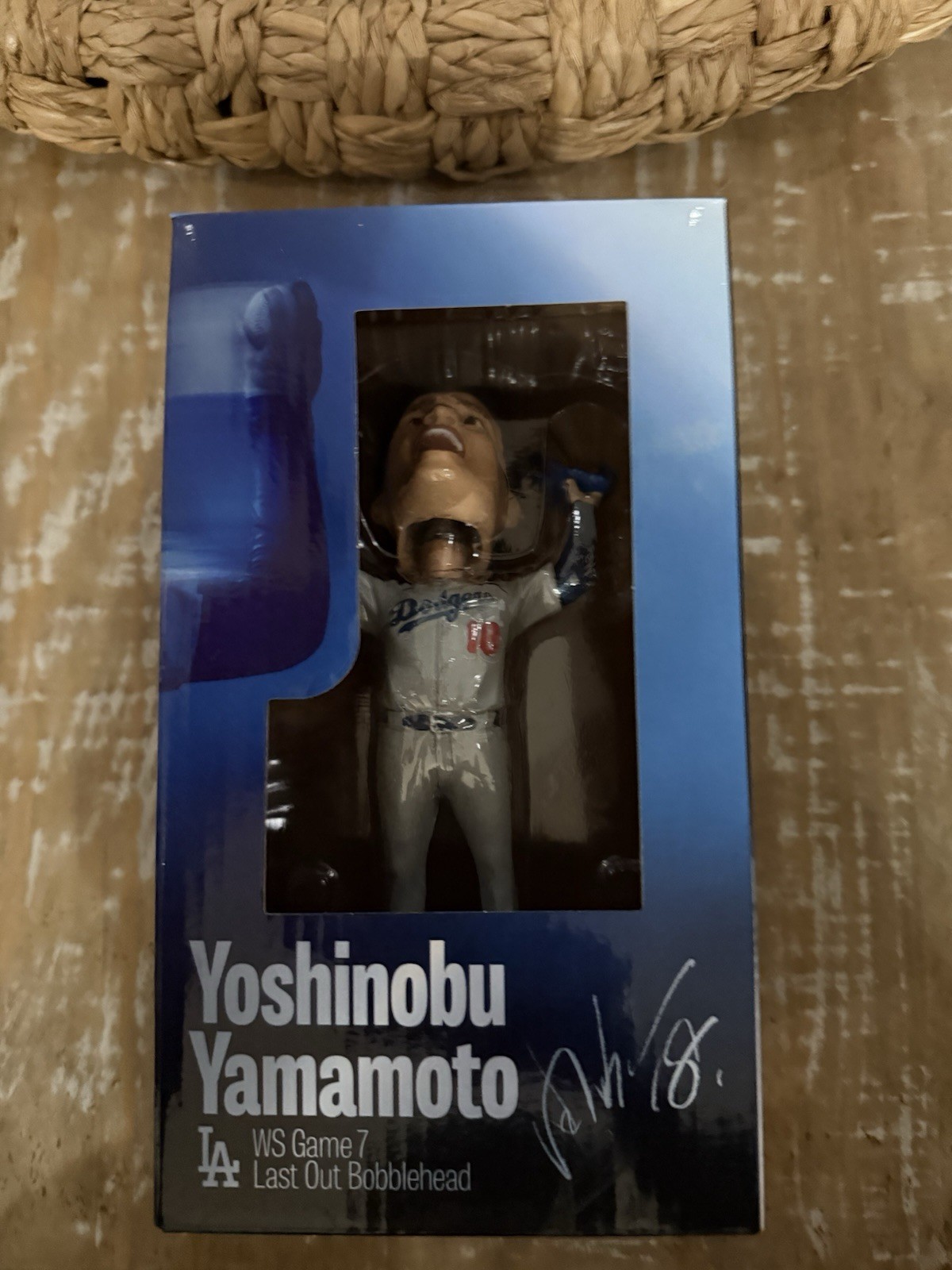 Yoshinobu Yamamoto MLB Dodgers Game 7 Last Out Baseball Bobblehead