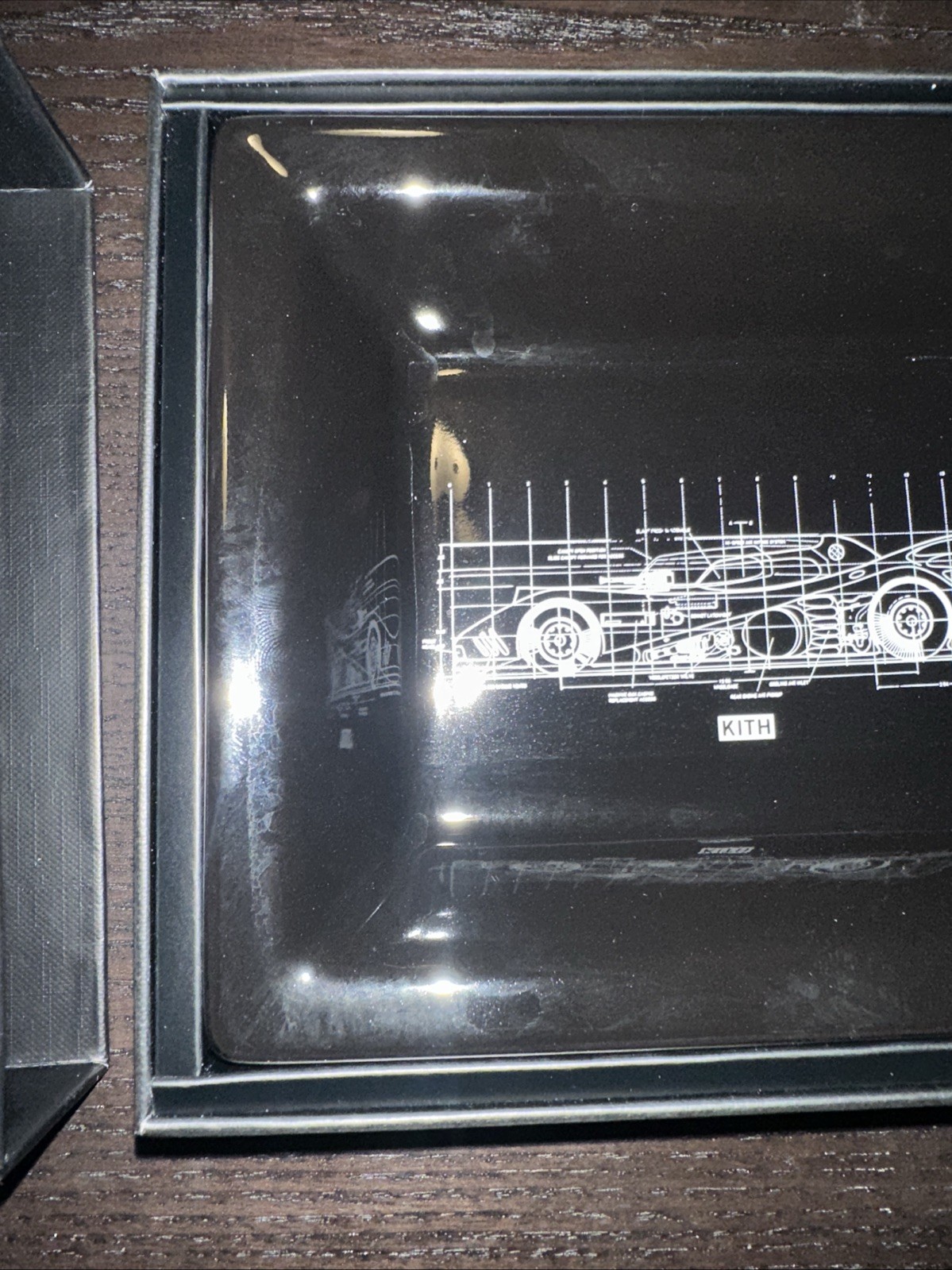 Batman | Kith Batmobile Schematics Catchall Tray in Black FW24 Key Holder Dish