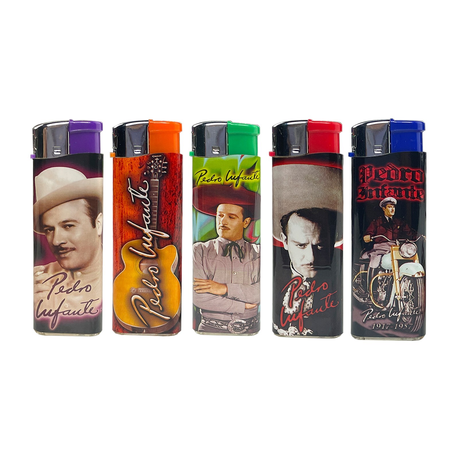 100 PACK Refillable Cigarette Lighters Pedro Infante Image – Wholesale