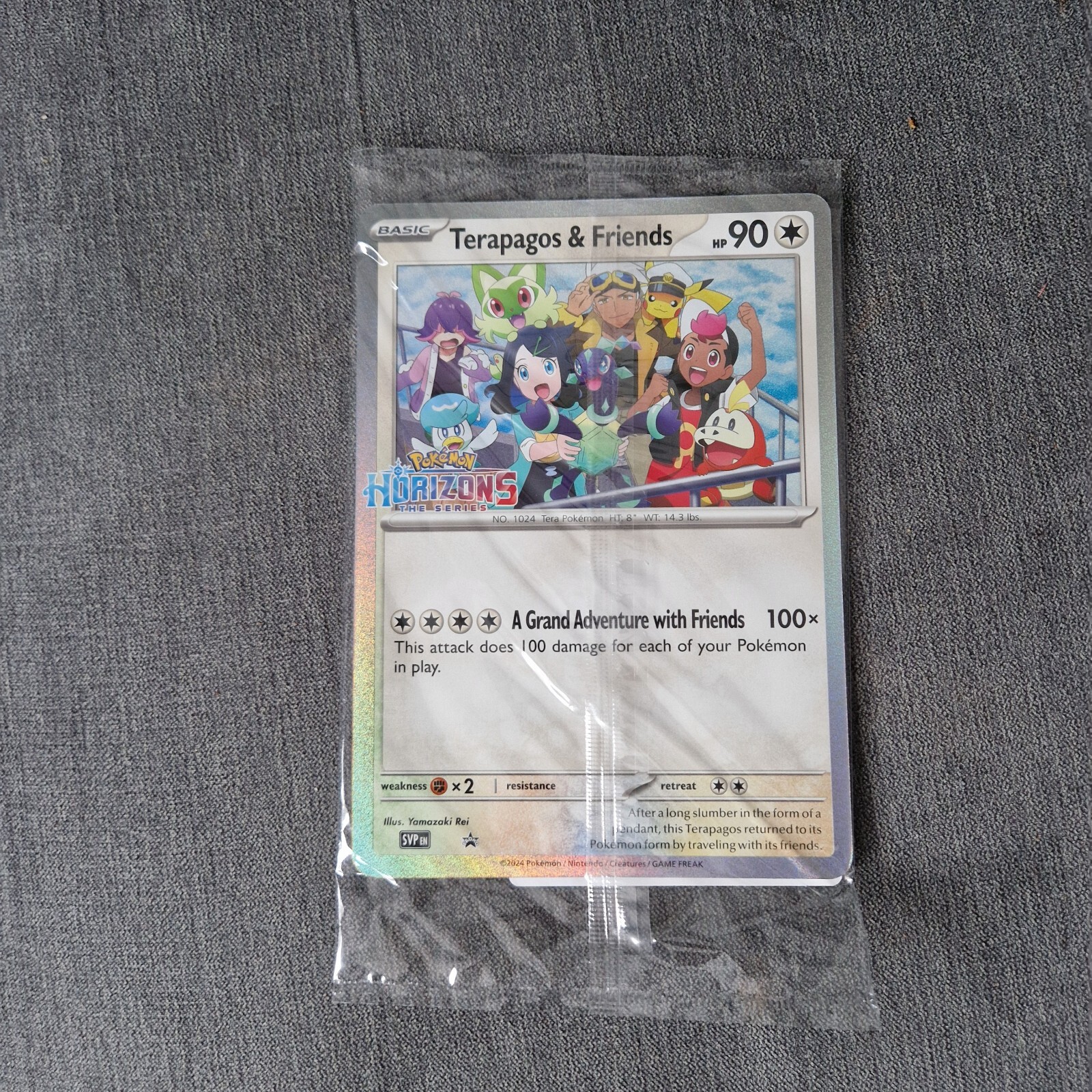 Pokemon Horizons – Terapagos & Friends Oversized Jumbo Promo Card Stamp English