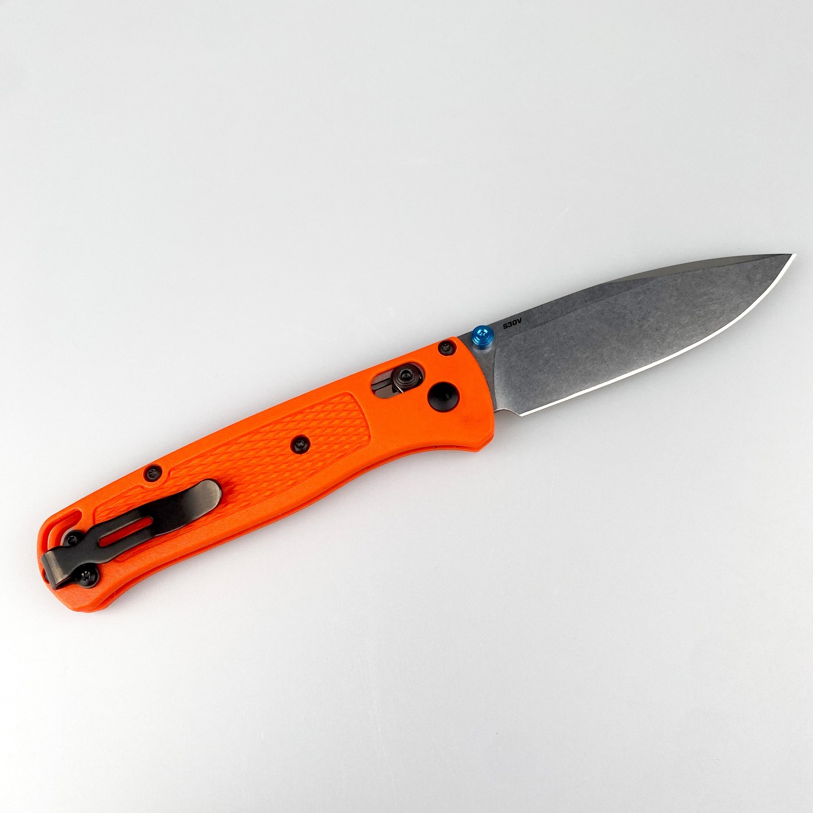 Benchmade 535-Custom Bugout Knife Orange Grivory Handle S30V Folding Knife