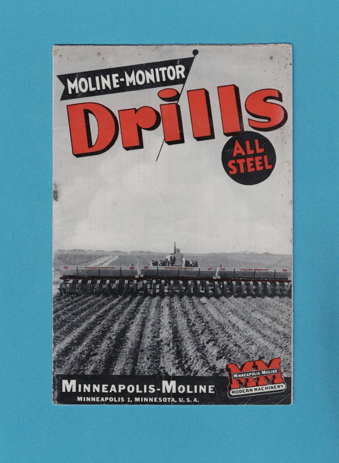 MINNEAPOLIS-MOLINE MOLINE-MONITOR DRILLS 12 PAGE BROCHURE 86540-U