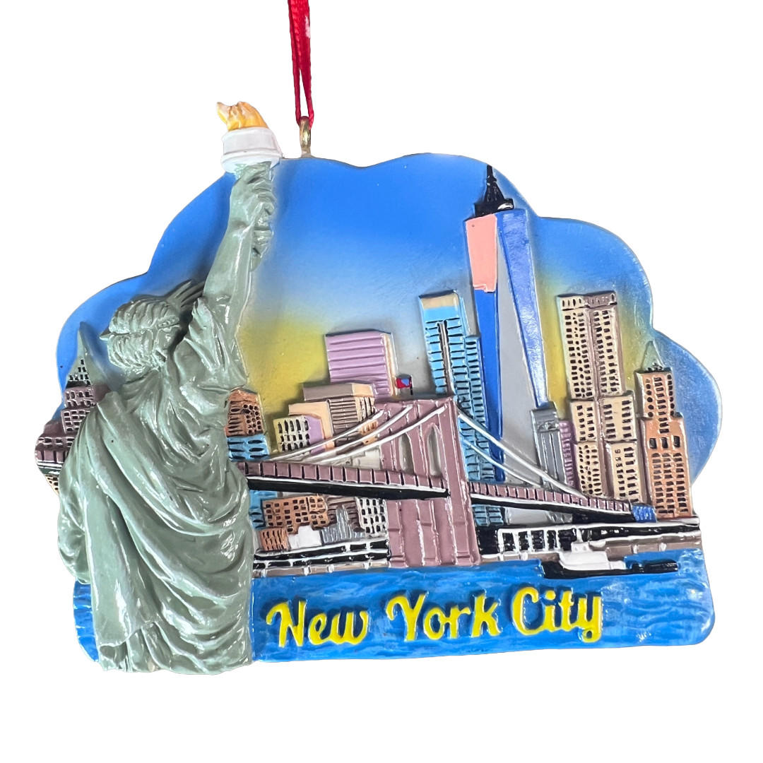 International New York City Ornament US Traveler Kurt Adler Resin 3″ Souvenir