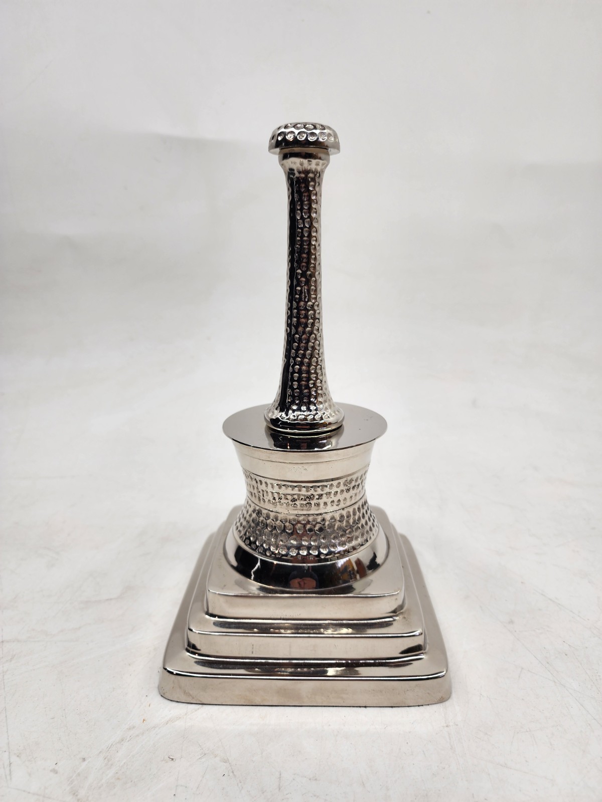Bombay Company Paper Towel Holder Metal Hammered Chrome Heavy