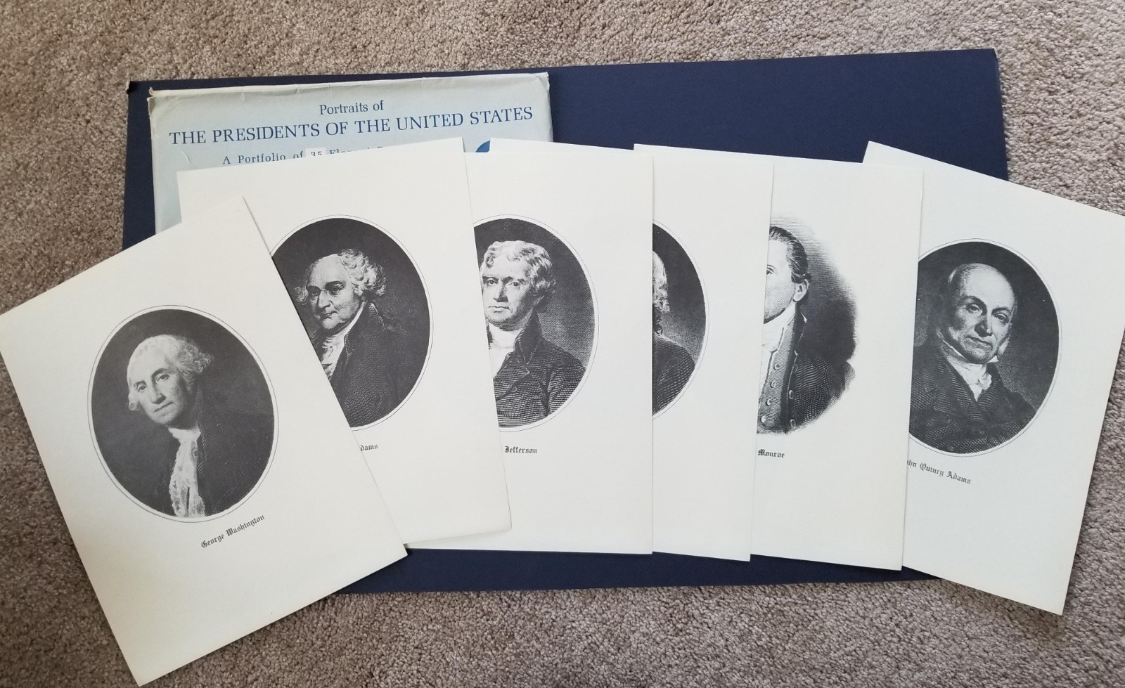 Portraits Of The Presidents Of The United States Elegant Portfolio Of 35 Prints