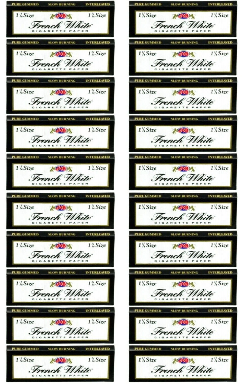 20x Job 1 1/4 Rolling Papers French White *Great Price* *FREE USA SHIPPING*