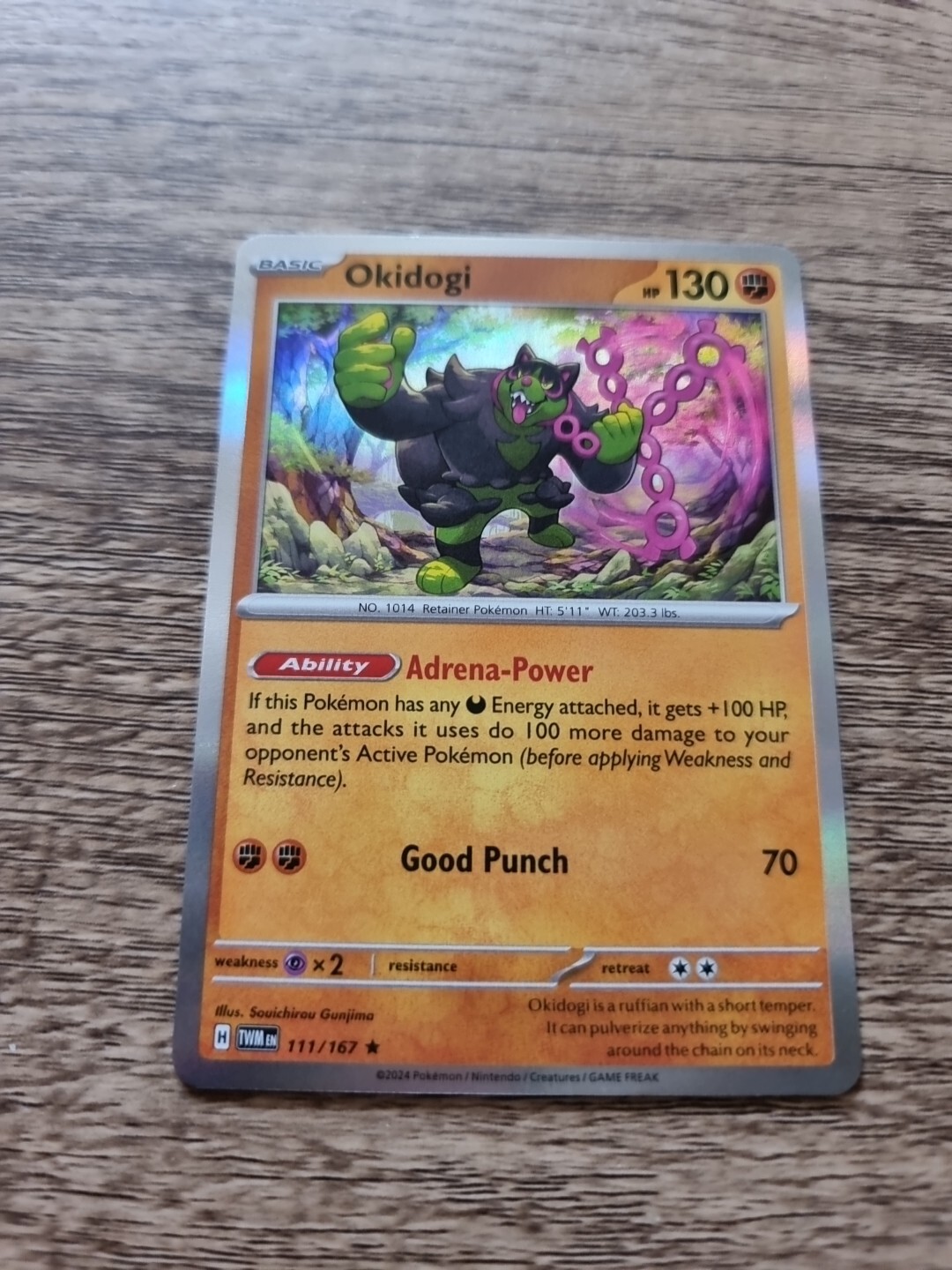 Okidogi – 111/167 – Holo Rare – SV06: Twilight Masquerade – Pokemon TCG