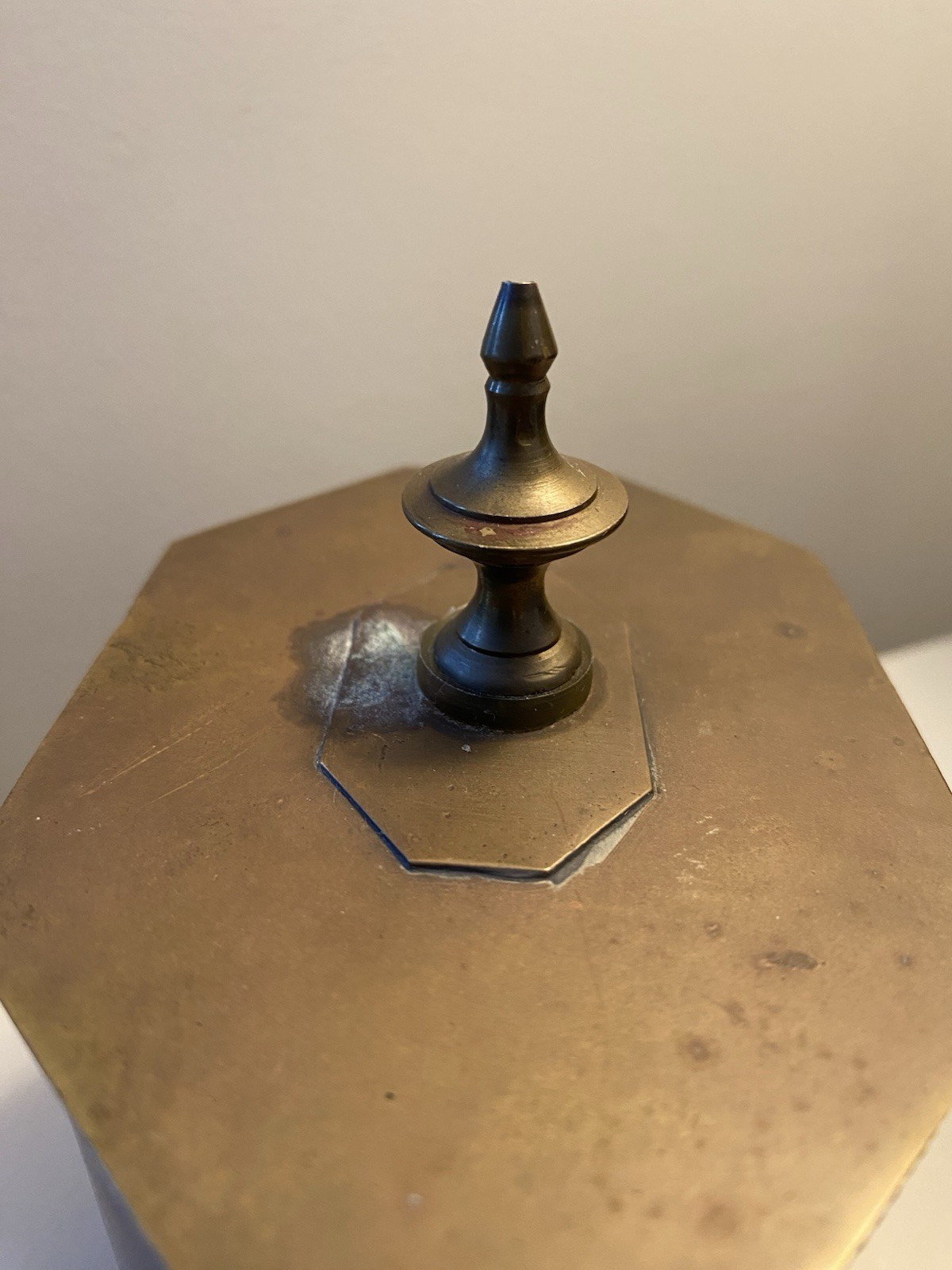 Antique Brass Tea Caddy
