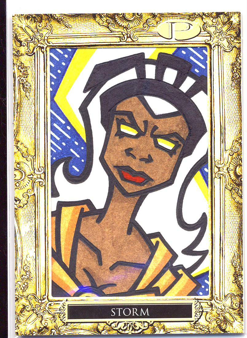 2017 Marvel Premier Hellfire Club Framed Sketch Card HC-13 Storm 30/30