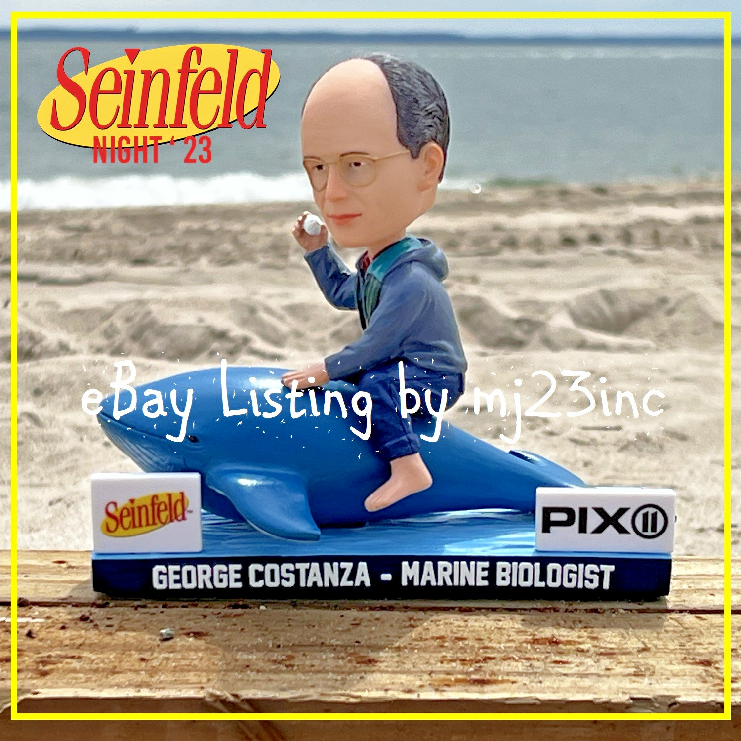 BROOKLYN CYCLONES SEINFELD TV GEORGE COSTANZA MARINE BIOLOGIST WHALE BOBBLEHEAD