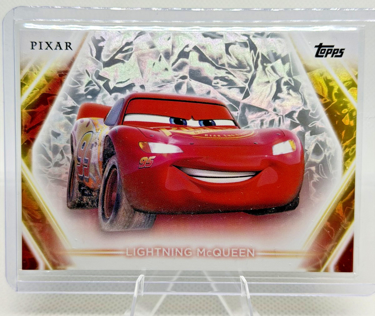 2026 Topps Pixar Lightning McQueen Snow Caps Parallel Insert #95