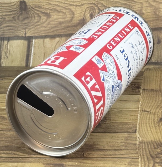 Budweiser BIG SIZE 16 Oz EMPTY U-Tab Beer Can