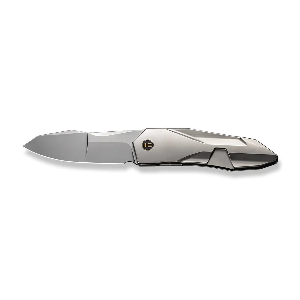 WE KNIFE Solid 22028-2 Frame Lock Bead Blasted Titanium CPM-20CV Pocket Knives