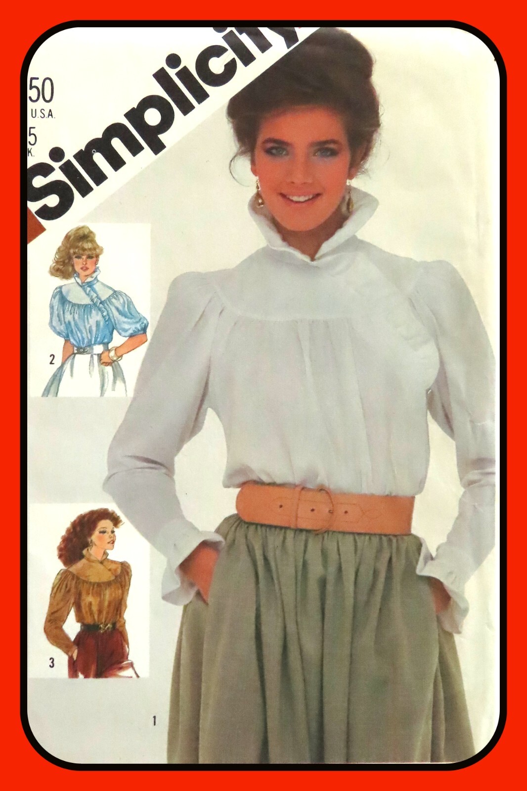 Misses BLOUSE Pattern Asymmetrical Raglan Sleeve Loose-fitting Simplicity 5575