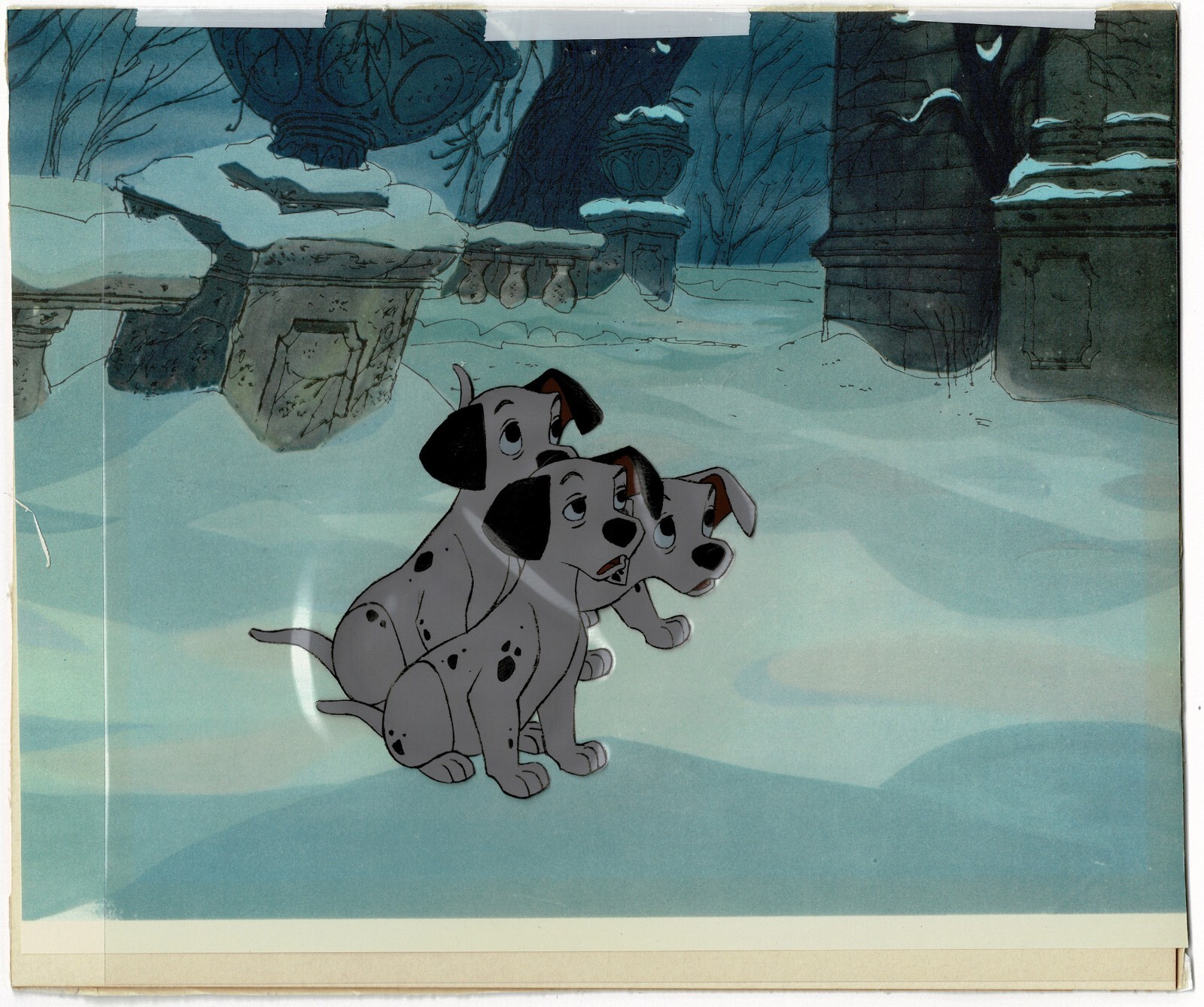101 Dalmatians Art Corner Walt Disney Production Animation Cel 1961 3 C-KO