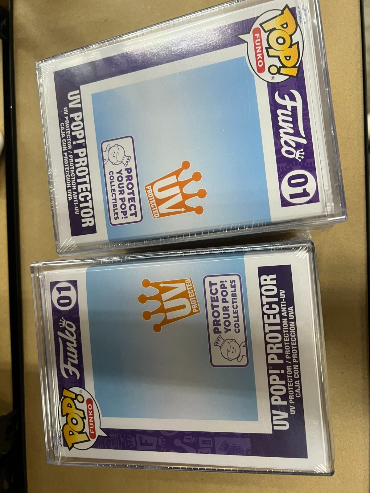 Lot of 2 Funko! UV Premium Pop Protector Hard Stack (One corner chipped on one)