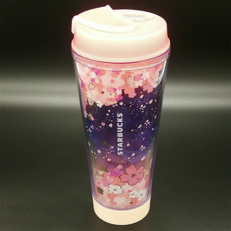 New Starbucks China Sakura Pink Cherry Blossom LED-Illuminated Cup Tumbler