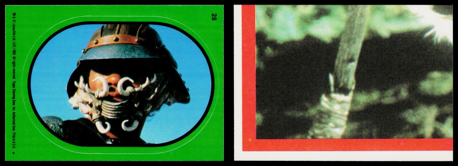 1983 Topps Star Wars Return Of The Jedi Sticker #28 Green Lando Calrissian