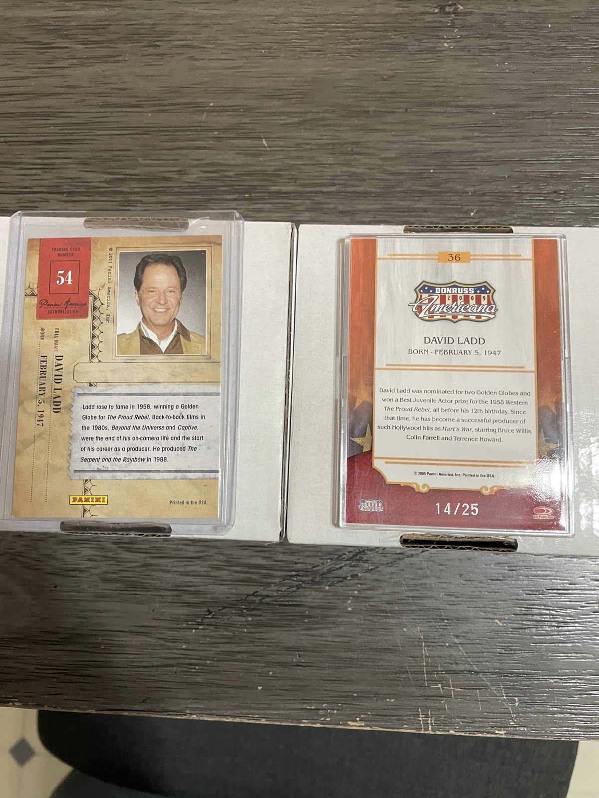 2009 Americana Stars #36 Gold Material Proof David Ladd 14/25 Card Plus #54