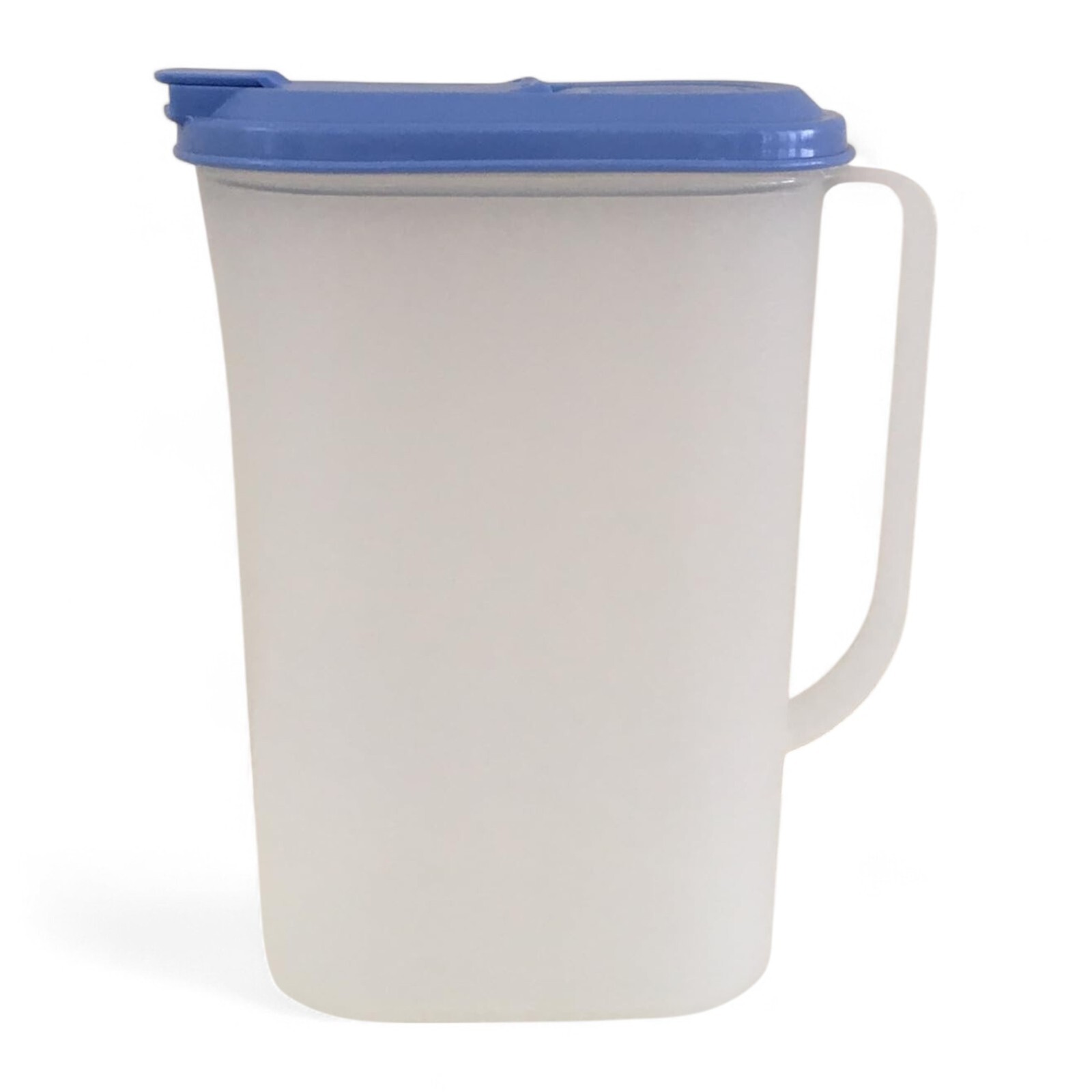Tupperware Slim Oval 2 Quart Pitcher Refrigerator Pitcher Blue Lid NEW!