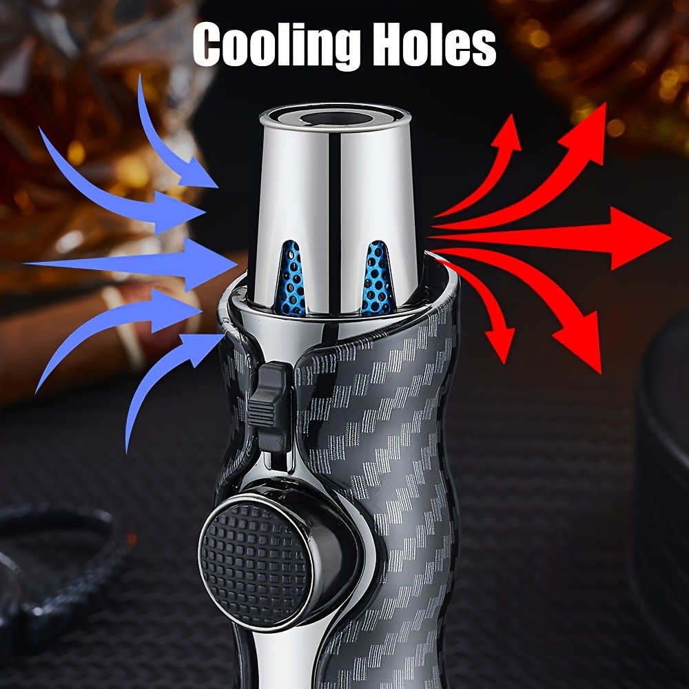 Metal Strong Flame 1800C Windproof Jet Torch Turbo BBQ Lighter Spray Gun Welding