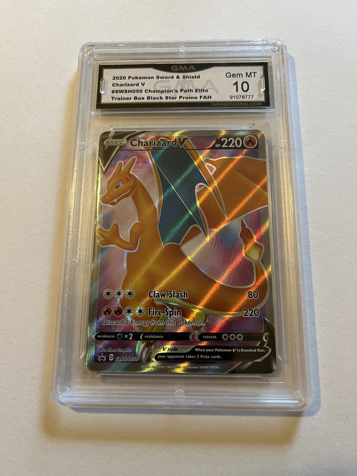 Charizard V Swsh050 Swsh: Sword & Shield Promo Cards Holo * GSA GRADED 10 MINT *