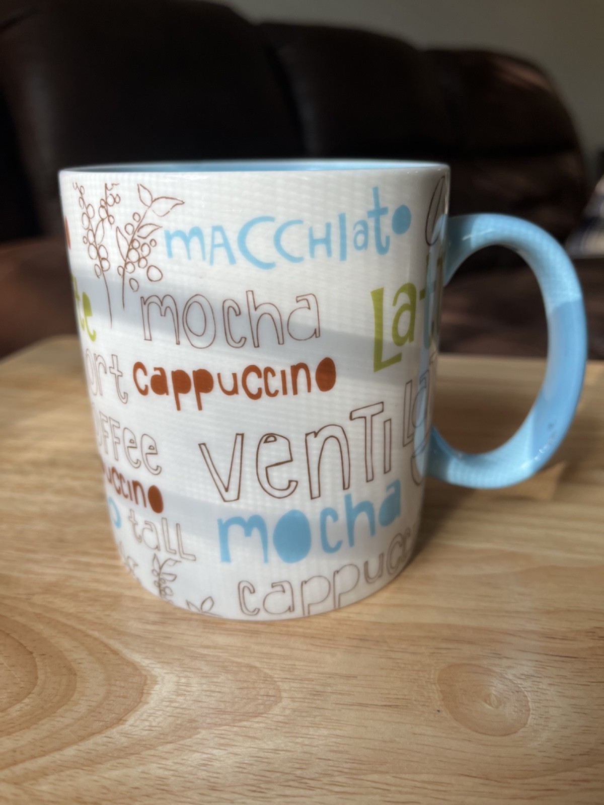 Starbucks 16 oz Cappuccino Latte Mocha Coffee Mug Light Blue